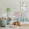 dinosaur triceratops  xxl | sticker. children's wall decals. room decorations