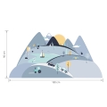 góry niebieskie | naklejka. naklejka dla dzieci. dekoracje pokoju