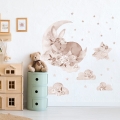 boho sleeping rabbit | wall sticker. children's wall decals. room decorations