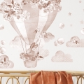 boho hot air balloon | wall sticker. children's wall decals. room decorations