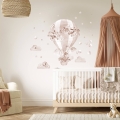 boho hot air balloon | wall sticker. children's wall decals. room decorations