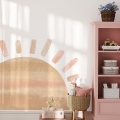 half sun wall decal. children's wall decals. room decorations