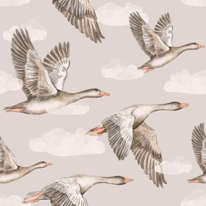 wallpaper | geese beige