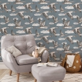 geese wallpaper / geese-themed wallpaper / children's wallpaper / pastelowe love wallpaper