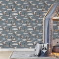 geese wallpaper / geese-themed wallpaper / children's wallpaper / pastelowe love wallpaper