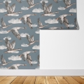 geese wallpaper / geese-themed wallpaper / children's wallpaper / pastelowe love wallpaper