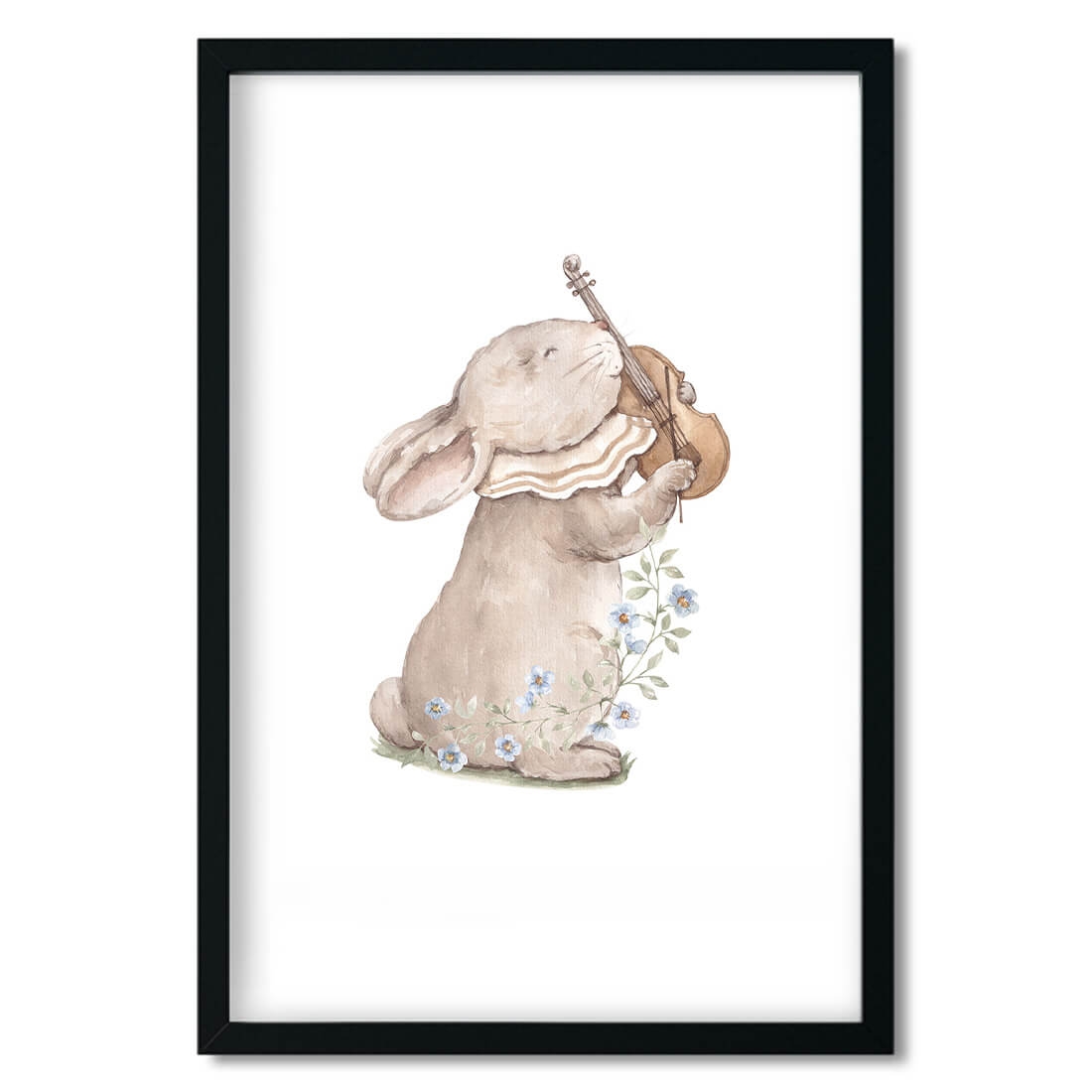poster for children fiddler bunny / poster for children watercolor / poster for children / poster for a child's room