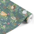 woodland wallpaper / wallpaper with forest animals / children's wallpaper / pastelowe love wallpaper