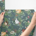 woodland wallpaper / wallpaper with forest animals / children's wallpaper / pastelowe love wallpaper