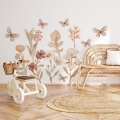 wall sticker flowers boho/ wall decal flowers / wall sticker with flowers