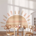 wall sticker half sun / wall decal sun pink / wall sticker with sunny