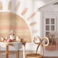 wall sticker half sun / wall decal sun pink / wall sticker with sunny