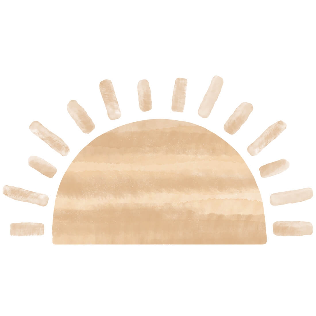 wall sticker half sun / wall decal sun beige / wall sticker with sunny