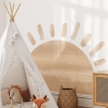 wall sticker half sun / wall decal sun beige / wall sticker with sunny