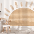 wall sticker half sun / wall decal sun beige / wall sticker with sunny