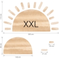 wall sticker half sun / wall decal sun beige / wall sticker with sunny
