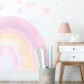 wall sticker rainbow / wall decal rainbow pink / wall sticker with rainbow