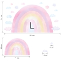 wall sticker rainbow / wall decal rainbow pink / wall sticker with rainbow