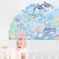wall sticker underwater world / wall decal ocean/ wall sticker with ocean