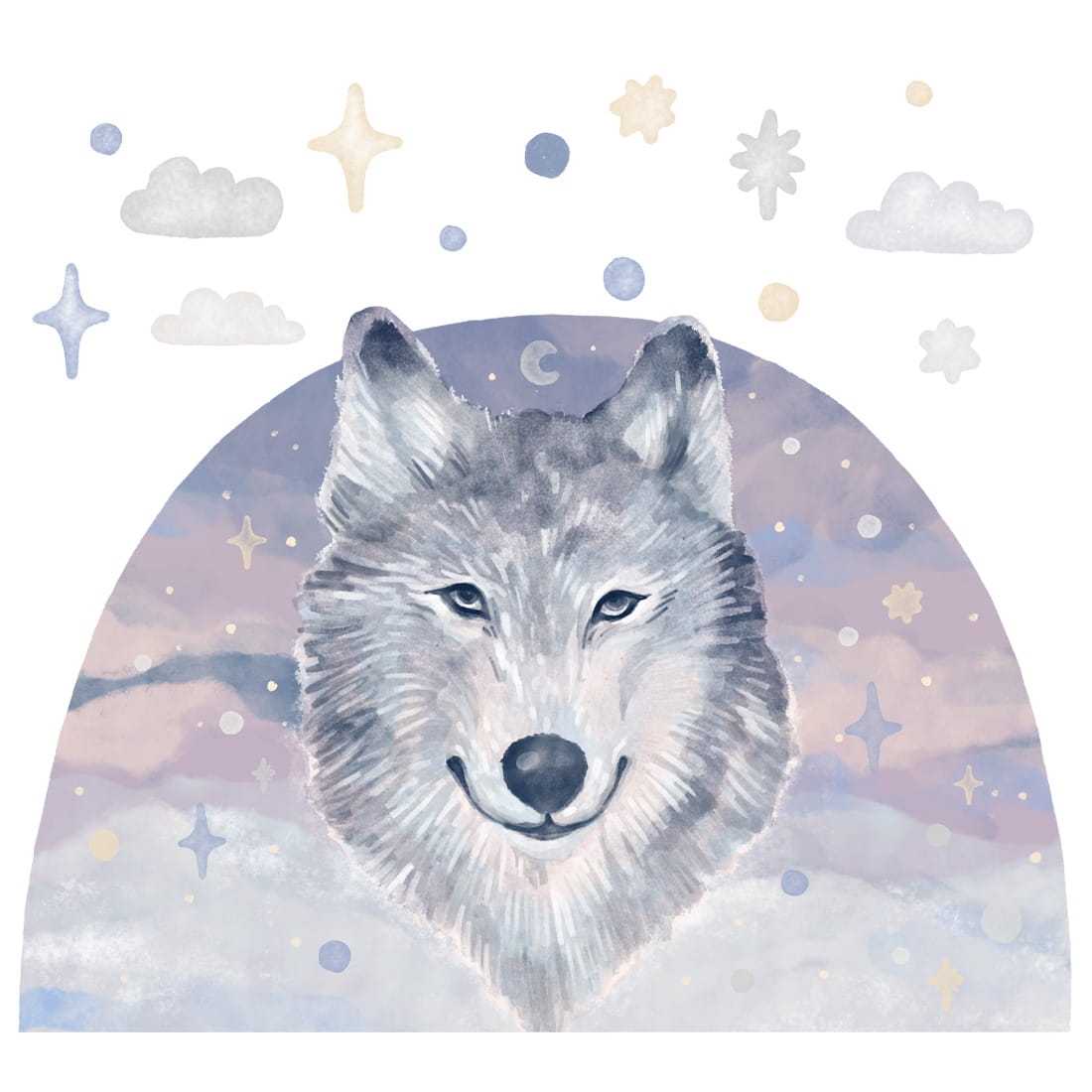 wall sticker wolf / wall decal animals/ wall sticker with animals