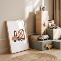 poster car boho/ wall decor/ poster boho