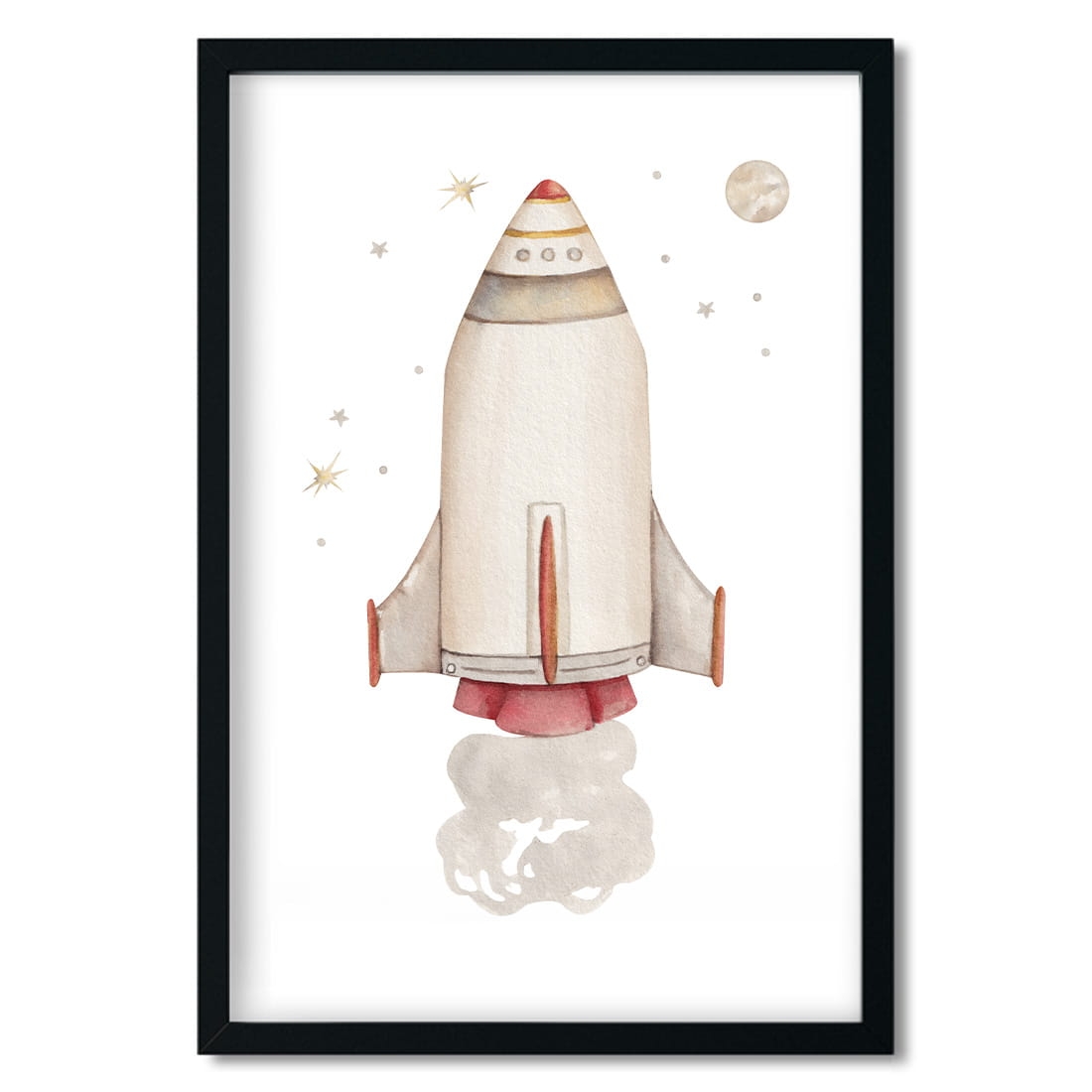 poster for children rocket / poster for children watercolor / poster for children / poster for a children room