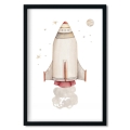 poster for children rocket / poster for children watercolor / poster for children / poster for a children room