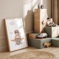 poster for children bear aviator / poster for children watercolor / poster for children / poster for a children room