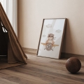 poster for children bear aviator / poster for children watercolor / poster for children / poster for a children room