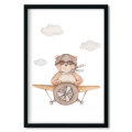 poster for children bear aviator / poster for children watercolor / poster for children / poster for a children room