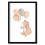 poster | bear with balloons