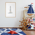 poster for children lighthouse/ poster for children watercolor / poster for children / poster for a children room