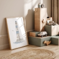 poster for children lighthouse/ poster for children watercolor / poster for children / poster for a children room