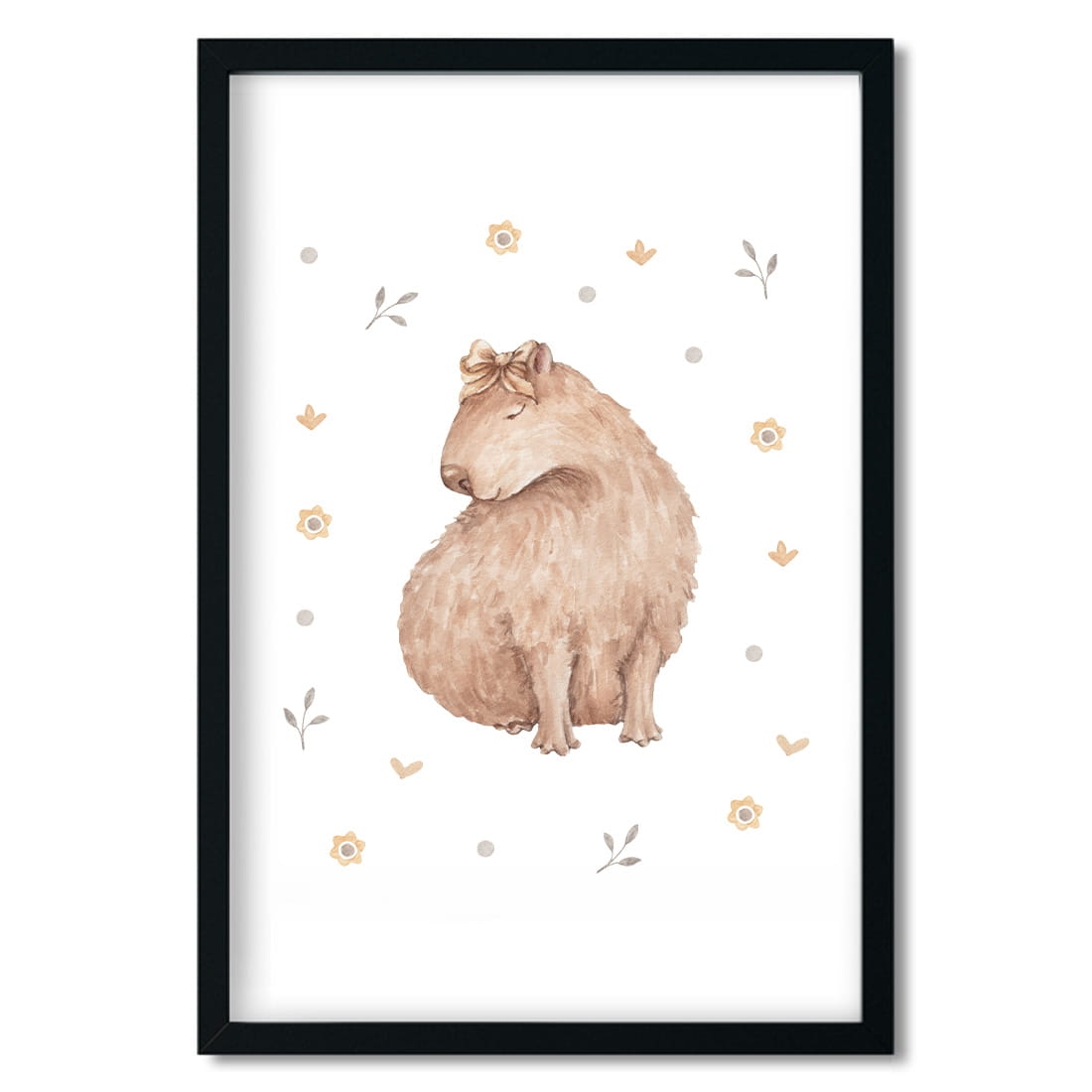 poster for children capybara with a bow / poster for children watercolor / poster for children / poster for a children room