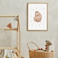 poster for children capybara with a bow / poster for children watercolor / poster for children / poster for a children room
