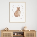 poster for children capybara with a flower / poster for children watercolor / poster for children / poster for a children room