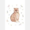 poster for children capybara with a flower / poster for children watercolor / poster for children / poster for a children room