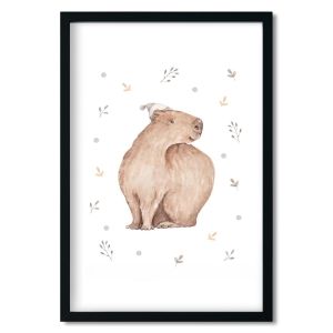 poster | capybara with hat