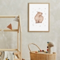 poster for children capybara with hat / poster for children watercolor / poster for children / poster for a children room