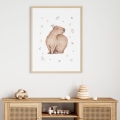 poster for children capybara with hat / poster for children watercolor / poster for children / poster for a children room