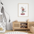poster for children juggler rabbit/ poster for children watercolor / poster for children / poster for a children room