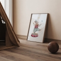 poster for children juggler rabbit/ poster for children watercolor / poster for children / poster for a children room