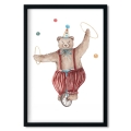 poster for children juggler bear/ poster for children watercolor / poster for children / poster for a children room
