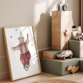 poster for children juggler bear/ poster for children watercolor / poster for children / poster for a children room