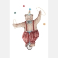 poster for children juggler bear/ poster for children watercolor / poster for children / poster for a children room