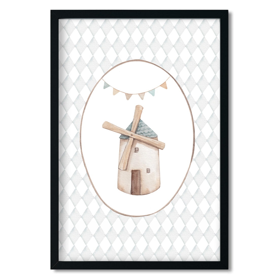 poster for children windmill/ poster for children watercolor / poster for children / poster for a children room