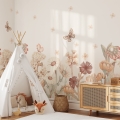 wallpaper flowers boho / floral wallpaper / wallpaper for kids / wallpaper pastelowe love