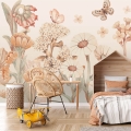 wallpaper flowers boho / floral wallpaper / wallpaper for kids / wallpaper pastelowe love