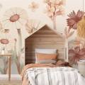 wallpaper flowers boho / floral wallpaper / wallpaper for kids / wallpaper pastelowe love
