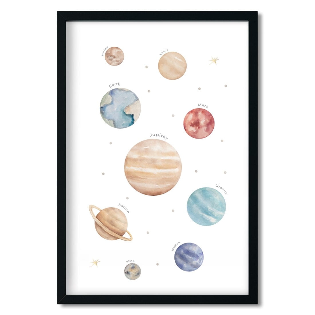 poster for children planets / poster for children watercolor / poster for children / poster for a children room
